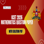 KCET 2026 Mathematics Question Paper with Solution PDF